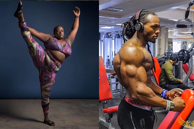 Fitness Enthusiast Empowered African American Trainer Engaging in Intense  Workout