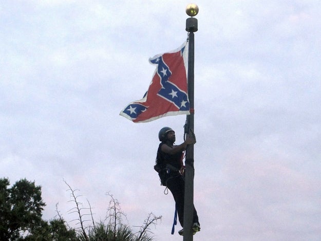 Newsome famously climbed the flagpole at the South Carolina State House in 2015 and took down the Confederate battle flag in protest of white supremacy.