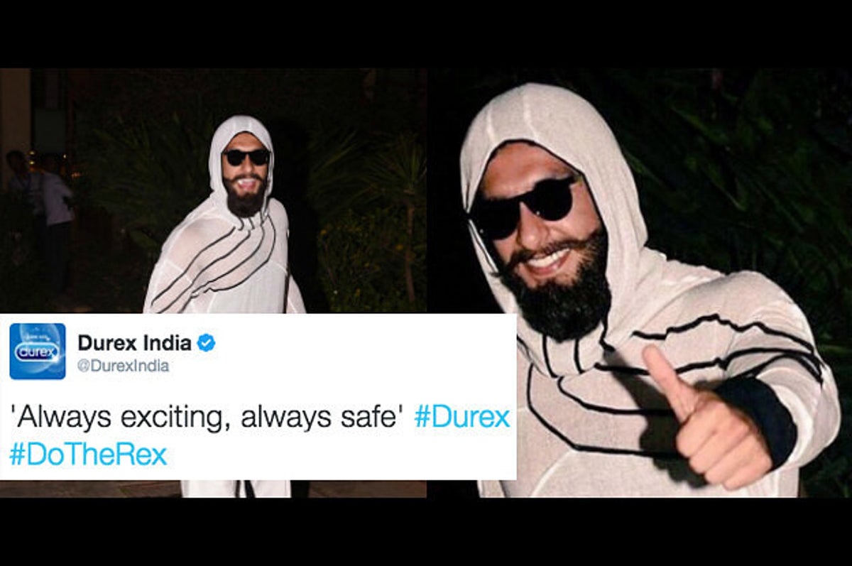 Deepika N Ranveer Singh Fucking - Durex Has Embraced The Fact That Ranveer Singh Did Indeed Look Like A  Condom In That Outfit