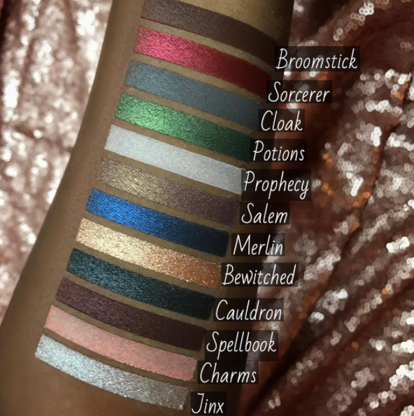 The palette features 12 highly pigmented shades that range from mattes, metallics and pearl finishes.