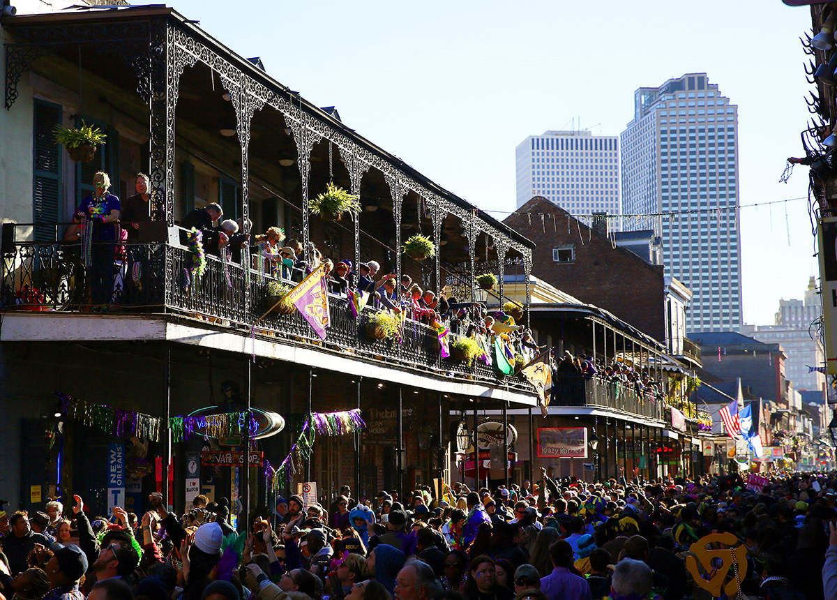 Mardi gras pictures bourbon street