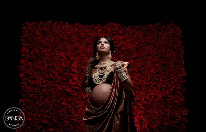 Indian Goddess Maternity Photographs