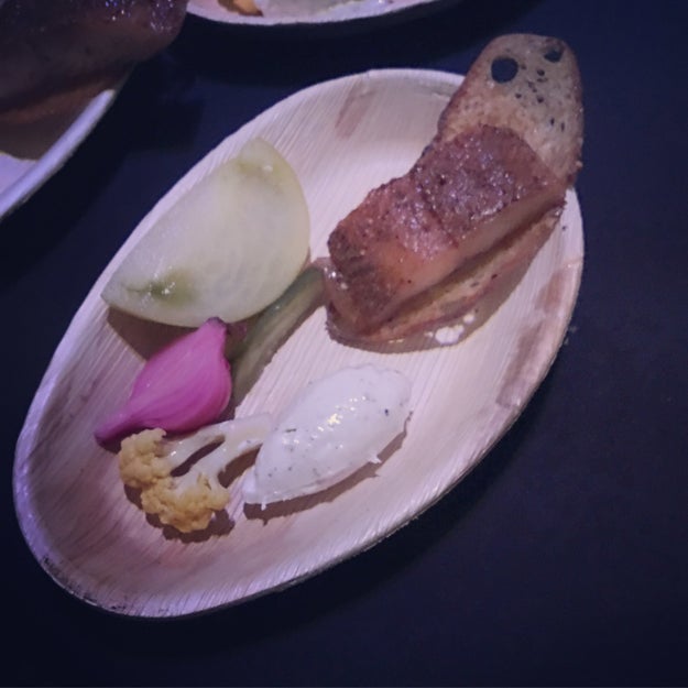 Cod Pastrami, Pickles, and Sourdough