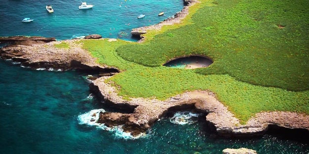 Playa Del Amor is a surreal secret beach located in Mexico's Marietas Islands.