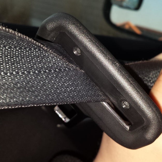 This seatbelt that may as well just be set on fire at this point: