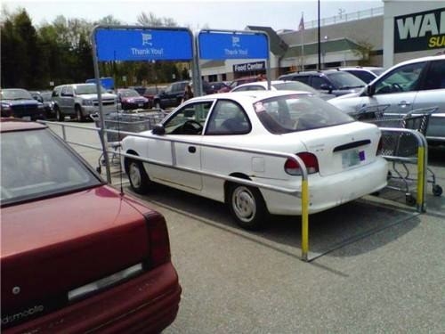 In America, even a small grocery store will have about an acre of parking space. In Scotland, you end up driving up and down winding streets for hours before finding a spot you can use for 20 minutes, then end up being clamped. Oh how we miss the huge, ugly, dirty concrete parking structures back home.