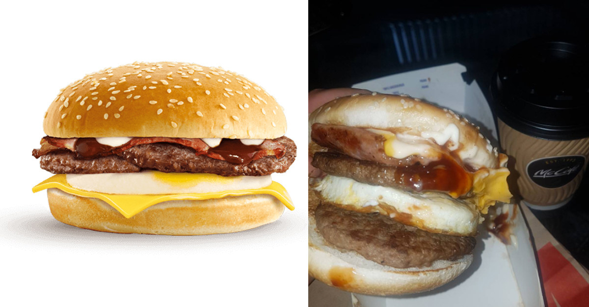 ¿Qué es? Un sándwich para el desayuno. Incluye dos salchichas italianas, tocino, queso, mayonesa y salsa BBQ. Todo, entre panes de hamburguesa. Dato curioso: Los australianos le dicen brekkie al desayuno (breakfast). ¿Dónde encuentro esto? Como el nombre lo indica, en Australia.