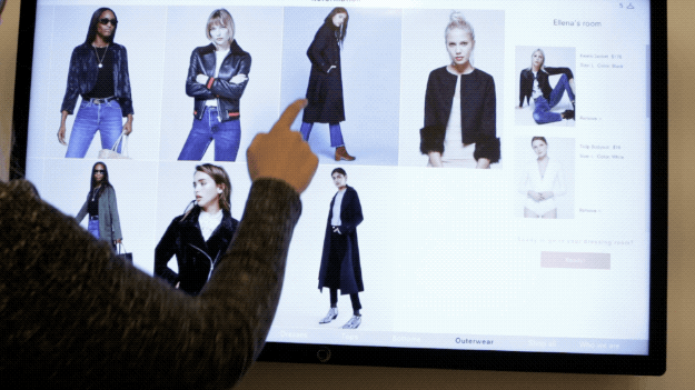 So you don't have to call a salesperson (or leave your fitting room half-dressed) to get a different size.