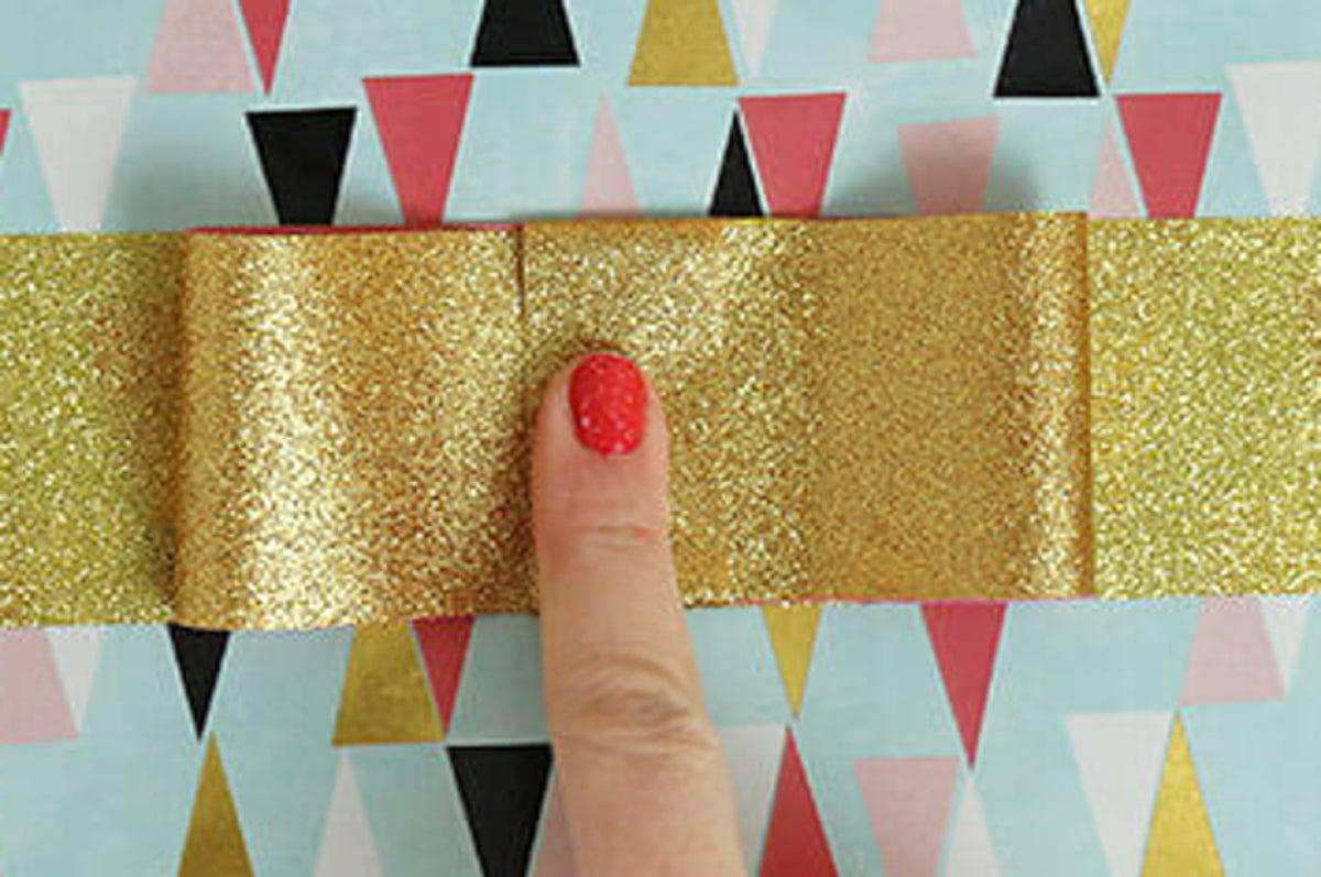 DIY Tape Bows - Glittery Gift Wrap Idea - Persia Lou