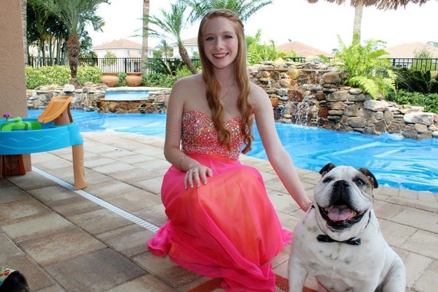 This is Lily Cardone, a college student in Florida, and her 10-year-old dog, Sebastian.