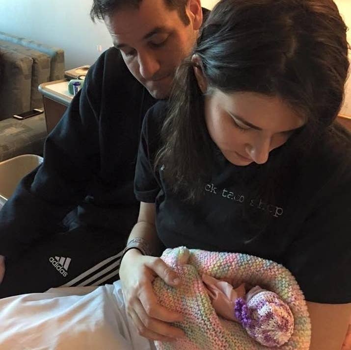 Omara's heart stopped beating on Feb. 26 and she was delivered on Feb. 28. 'It was so painful,' Paradiso said, 'I didn't want to get pain meds so I could remember everything, but after over 12 hours, halfway through, I couldn't handle it anymore and got an epidural. When I delivered her it felt like an out-of-body experience.'The family chose to have Omara buried and held a small funeral service for her.