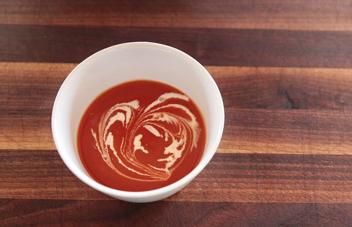 Easy tomato soup doesn't have to come in a can. This recipe comes with a cute instructional video to get you through. Get it here. And if you're worried about the European measurements, try a conversion site.
