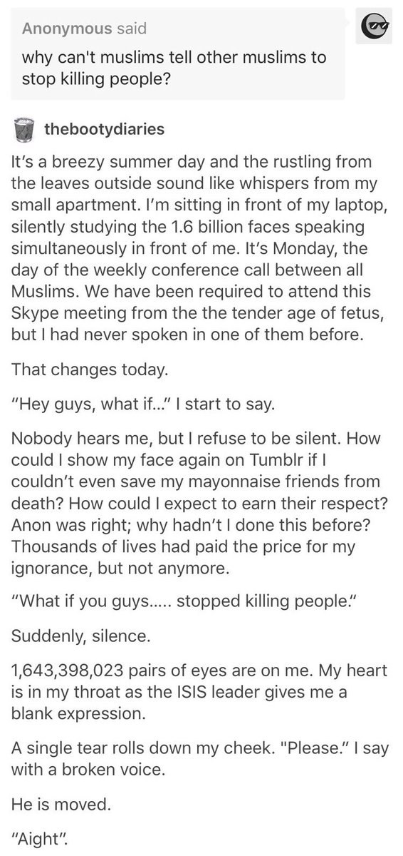 Chowdhury told BuzzFeed News she initially ignored the question as she receives a lot of hate messages online, but returned to it later when she realized, "that people actually might think like that." So she returned to the question, and wrote a response.