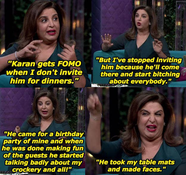 20 Hilarious Moments From Sania Mirza And Farah Khan S Koffee With Karan Episode Farah khan and sania mirza may seem to be quite the unusual pair but hey did you know that they are bffs? 20 hilarious moments from sania mirza
