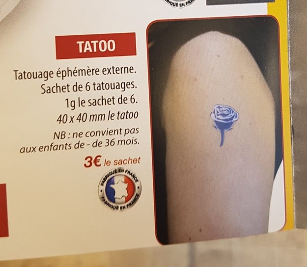 2. These National Front temporary tattoos, also available for purchase.