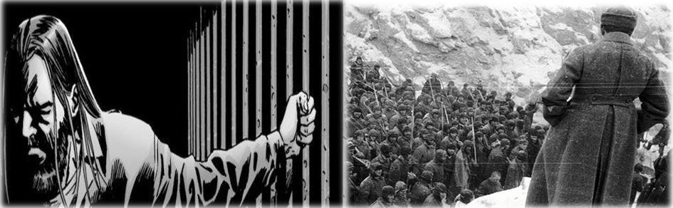 "Simon is my right hand man.... Without 'em what do you have? A whole lot of work. "- NeganStalin had government prisons called the Gulag. Gulag was actually an abbreviation for: * Glavnoye Upravleniye Ispravitelno-trudovykh Lagerey.Government officials in the USSR understandably got tired of writing the entire phrase each time. This was important because the Gulag was used frequently in the Stalin years. The Gulags were intended for enemies of the state but became private stashes for Stalin to send political rivals. Or just anyone who spoke, wrote, or thought in a way that displeased him. They were labor camps with horrible conditions surrounded in razor wire. I choose to believe Negan later used some of that wire to cover Lucille.Negan had his own prisons as well. Most notably he locked Daryl in one. It was meant to break him with savage beatings and meals of dog-food sandwiches. Negan wanted the shy crossbow wielder to turn into a loyal soldier. It's debatable which villain had the crueler methods. The Gulag was not typically a place to send potential applicants for henchman. The families of public officials and politicians feared when their loved ones met with Stalin. Each time they left for their jobs with the real possibility that no one would ever see them again.Stalin could have taken a page from Negan's book. He needed more "Daryl Dixons" by his side if he wanted to keep his autocratic regime together. Stalin wanted to take everything from the people but trusted no one to assist him. That turned into a problem because dictators are....
