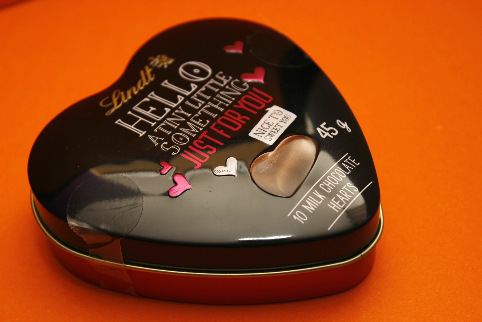 Looking at this product from the outside it looks very bland and boring. It looks a bit dark for Valentine’s Day, but I suppose if your other half is into the darker side of life then it would be perfect for you. It looks a lot nicer on the inside but unless you were very brave, you are not going to open it in the middle of a shop. As a side note, trying to open this thing was a nightmare. The sticky bits on the side would not peel off easily and I ended up making a mess. The product tasted great though. It was nice creamy Lindt chocolate that we all love. It was nice and sweet and not at all bitter. There was not much wrong in the taste department. At £3.49 for ten pieces of chocolate, it was worth the money and would make a great extra present for your significant other. Especially if they are a fan of Lindt chocolate. Rating: 4/5