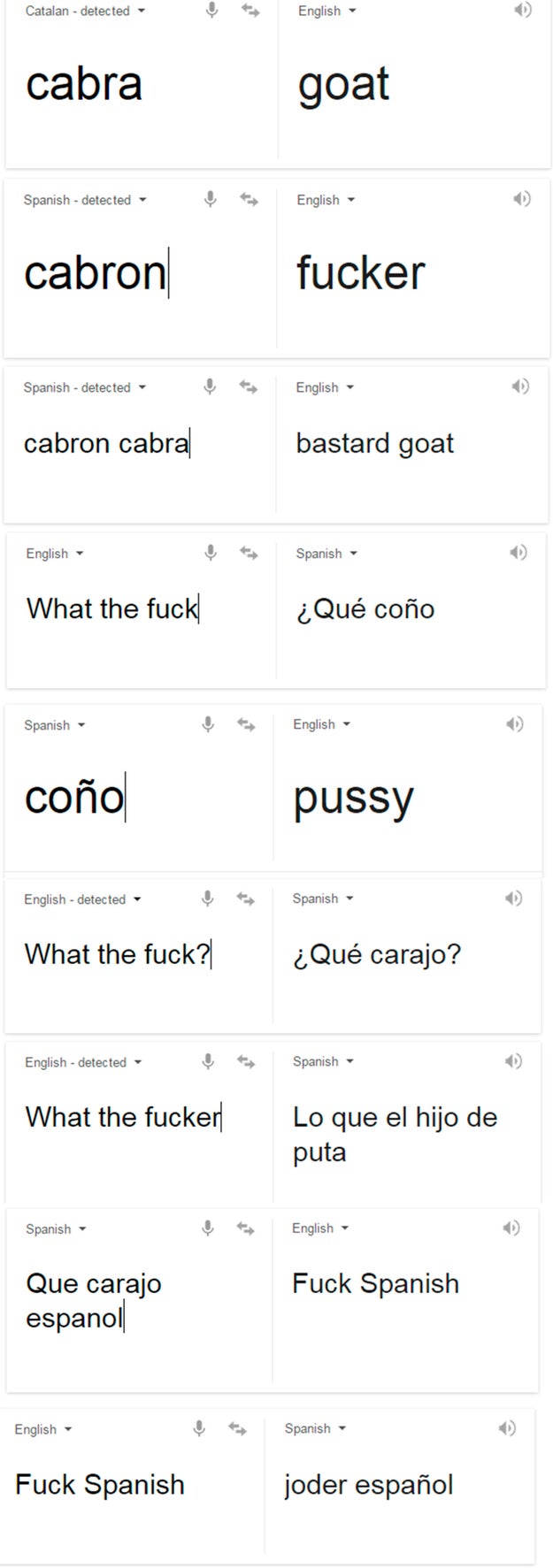 Y es un idioma capaz de explotarle la cabeza al Traductor de Google.