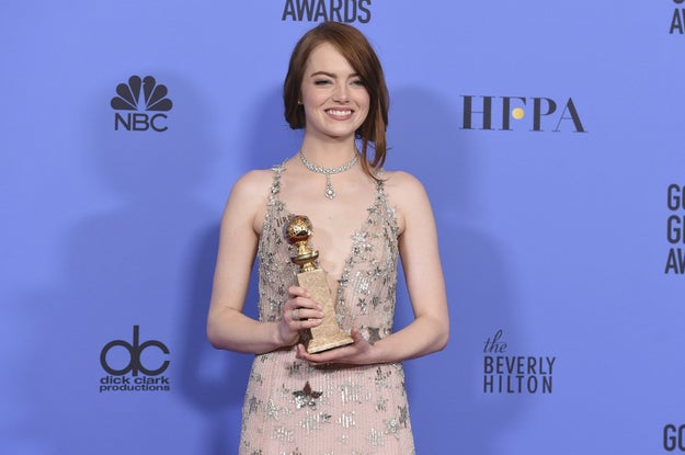 And last month at the Golden Globes, she had the best damn night. La La Land won like 106 awards (seven), and Emma won her first Globe for Best Actress in a Motion Picture, Musical or Comedy.