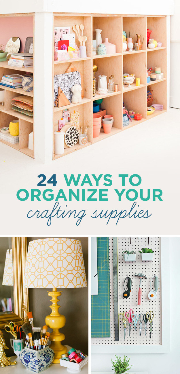 20 Inexpensive DIY Ways to Organize your Craft Supplies - Dwelling