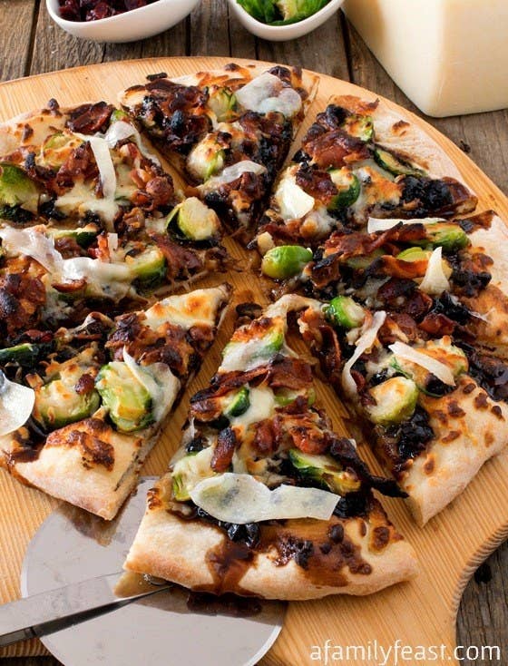 Brussel Sprout and Bacon Pizza