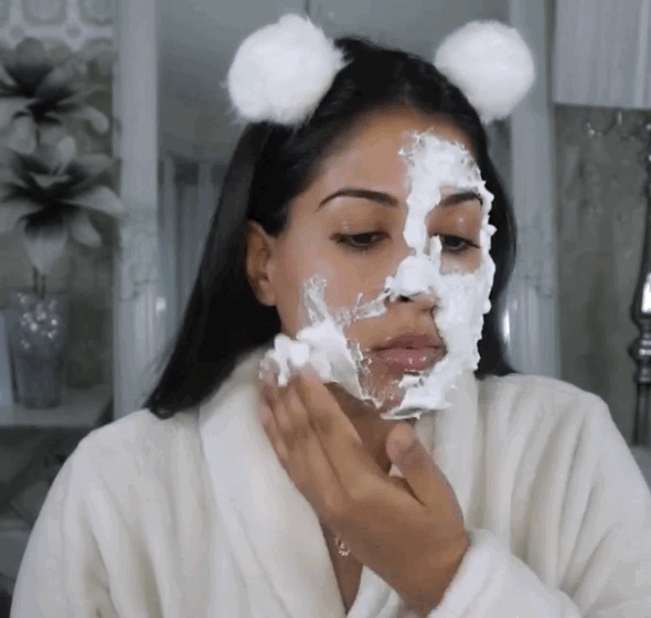 You can make your own version of the Milky Piggy Carbonated Bubble Clay Mask with 2 simple ingredients: egg whites and sugar. Sugar is a natural exfoliant and humectant (it draws moisture into the skin), and egg whites are high in skin-healing protein. "I love this one because you can really see and feel the results immediately after you wash it off," Dhukai told BuzzFeed.Get the full tutorial here.