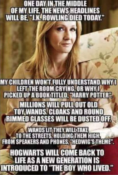 J K Rowling Would Really Like People To Stop Sharing This Meme About Her Death