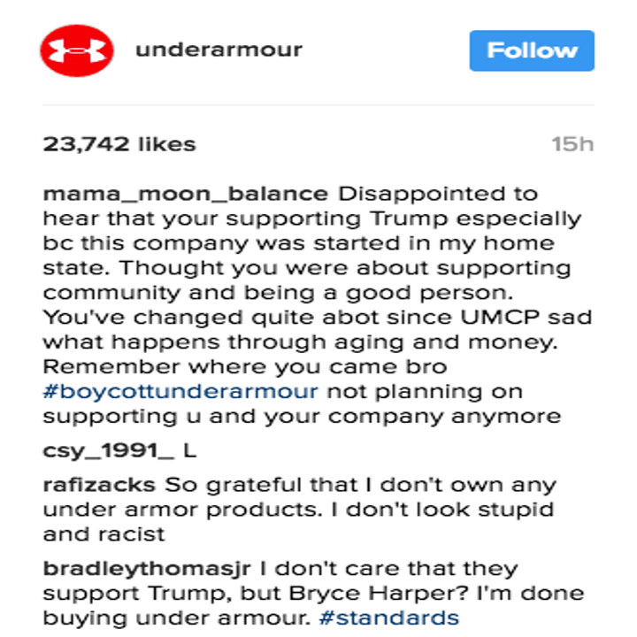 People Are Threatening To Boycott Under Armour After Its CEO
