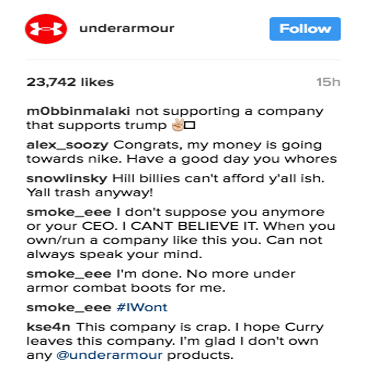 People Are Threatening To Boycott Under Armour After Its CEO