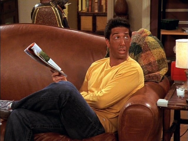 When Ross failed to get a tan properly and ended up a shade darker than he wanted.