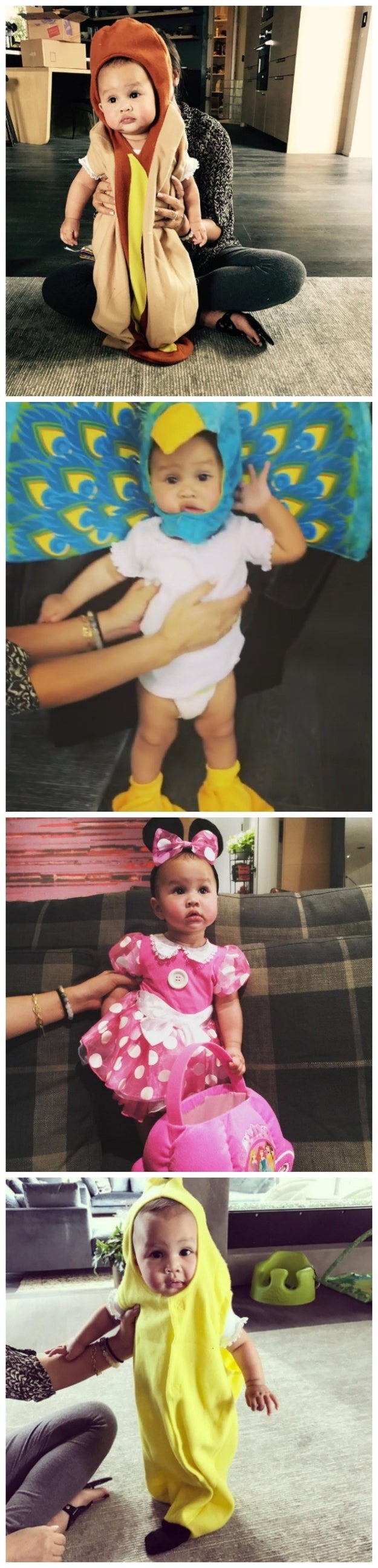 When she was so excited for Luna's first Halloween that she got her not one but four costumes.