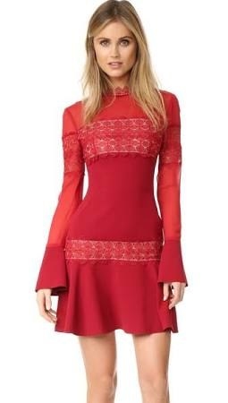 Red lace mini dress from Shopbop