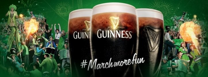 13 million pints of Guinness will be consumed will be consumed worldwide on St. Patrick's Day!