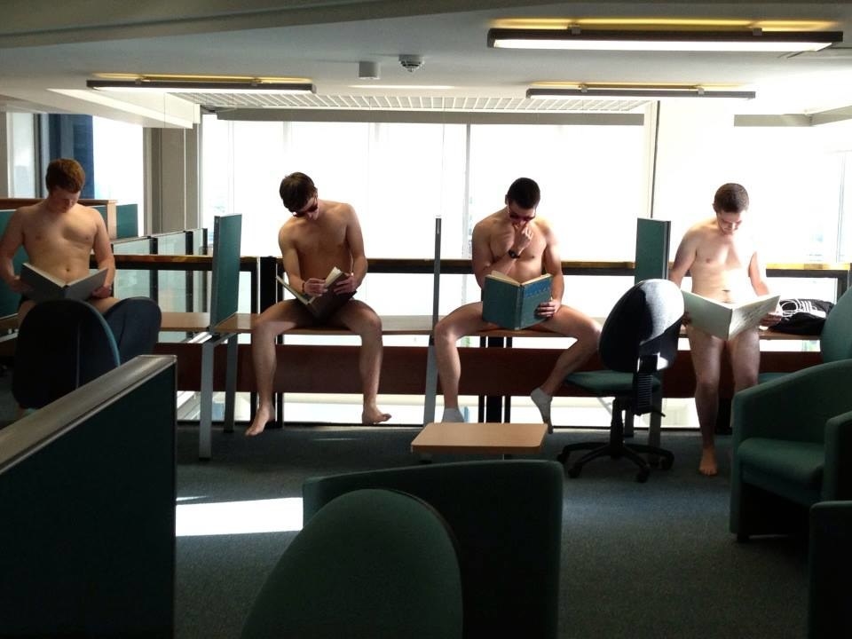 One's got his socks on. Such a lack of commitment.