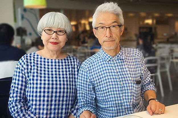 Husband and shop wife matching clothes