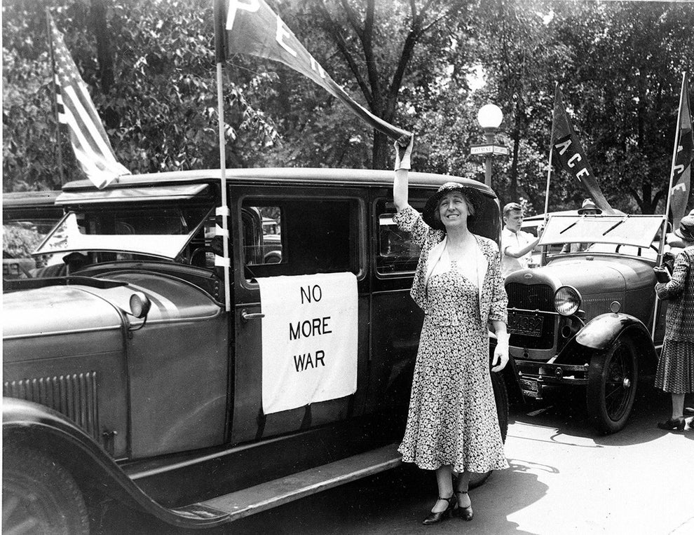 Jeannette Rankin, the first woman to hold national office in the United States.