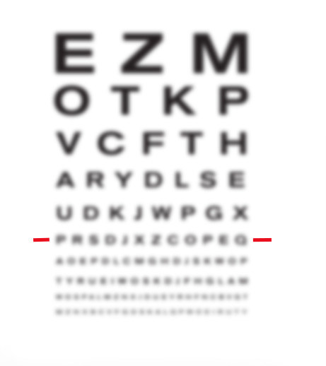 Eye Chart Letters Used