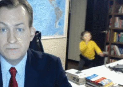 Kids can interrupt Skype interviews
