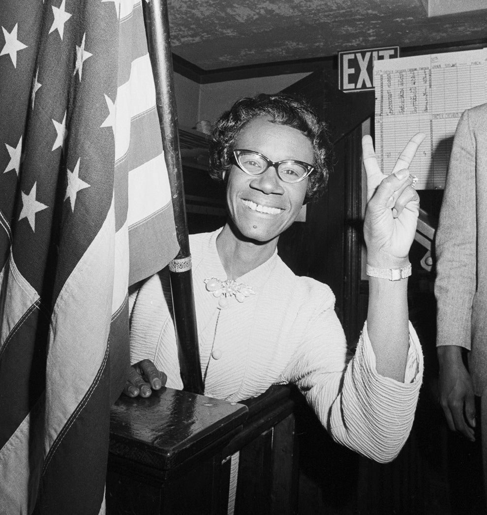 Shirley Chisholm — the first black woman elected to the United States House of Representatives.