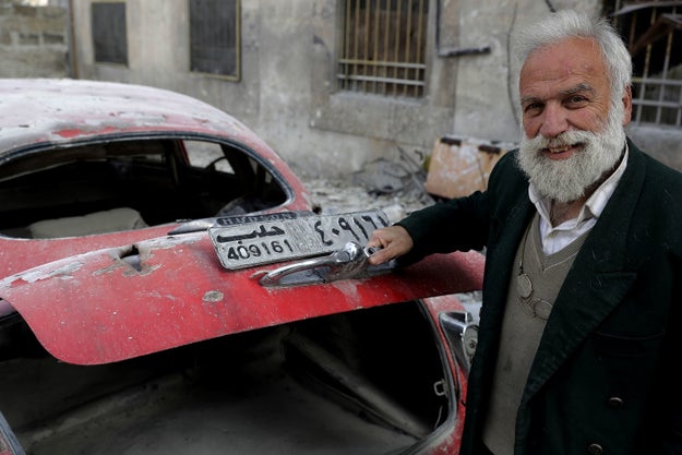 Anis — also known as Abu Omar — is a classic car enthusiast who stayed in the city through years of war and months of intense aerial bombardment.