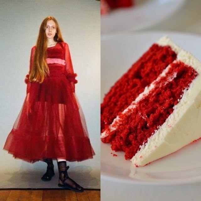 Ahem, red tulle cake.