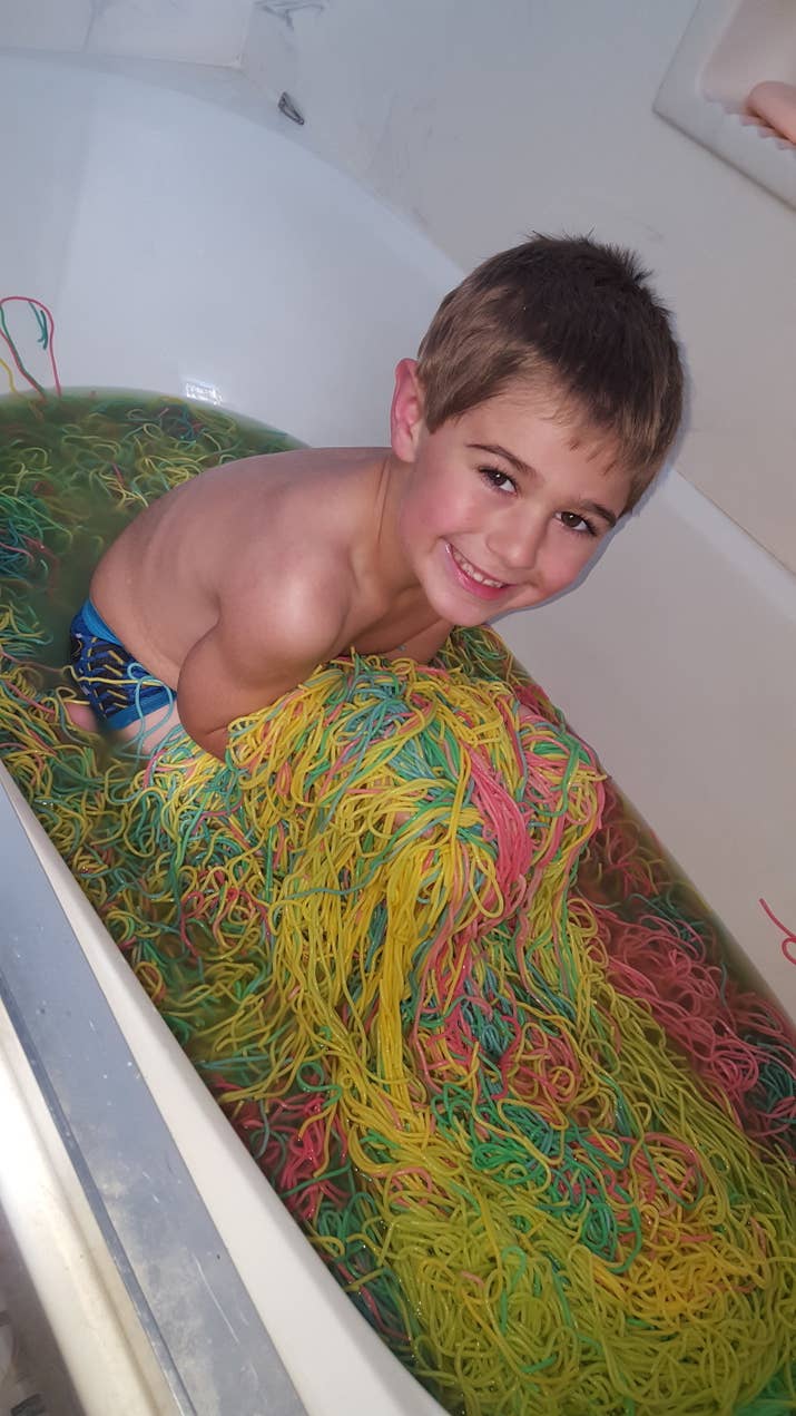 "It only took about 10 minutes," Brandon said. "She had blocked the drain, so she just had to scoop it out."