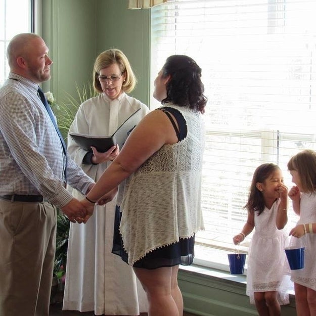 Patricia and Christopher Armstrong, from North Carolina, exchanged vows earlier this week in a hospice where their son, one-month-old Conner, was being cared for.