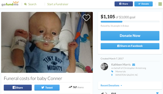 A GoFundMe page has been created to raise funds for Conner's funeral.