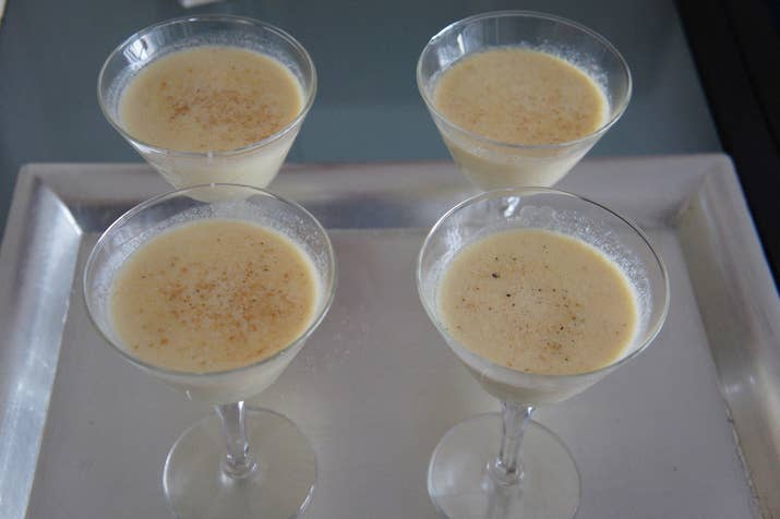 Even though this festive drink is usually made without alcohol, a touch of added Old Monk can liven any party up. You can find a super easy dark rum eggnog recipe here.