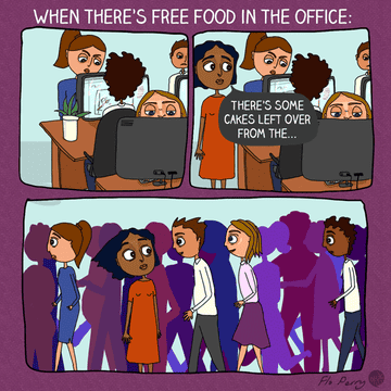 Everyone running to get free food