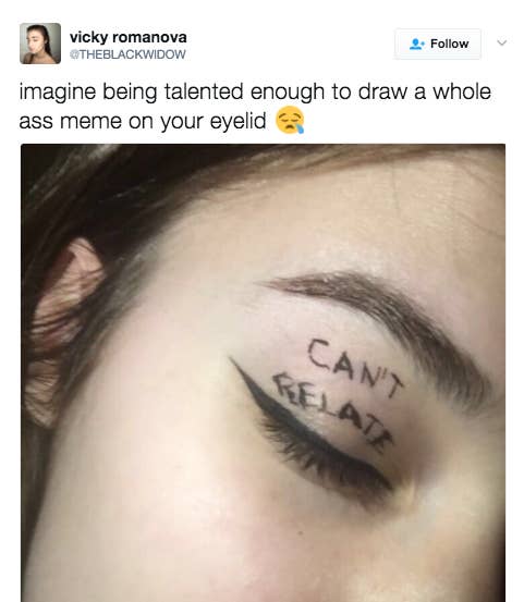 People Are Turning Viral Memes Into Eye Makeup And It S Hilarious