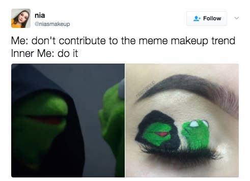 People Are Turning Viral Memes Into Eye Makeup And It S Hilarious