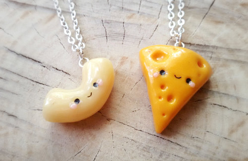 cute food best friend necklaces