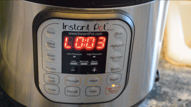 When pressure cooking you should fill the pot 2/3 with ingredients because too much water will dilute the flavor of your food. If cooking foods that expand while you cook (like grains, beans, and dried foods) you should keep it around halfway full.